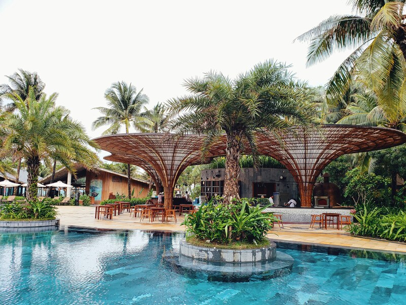 Luxury resort pool in Vietnam